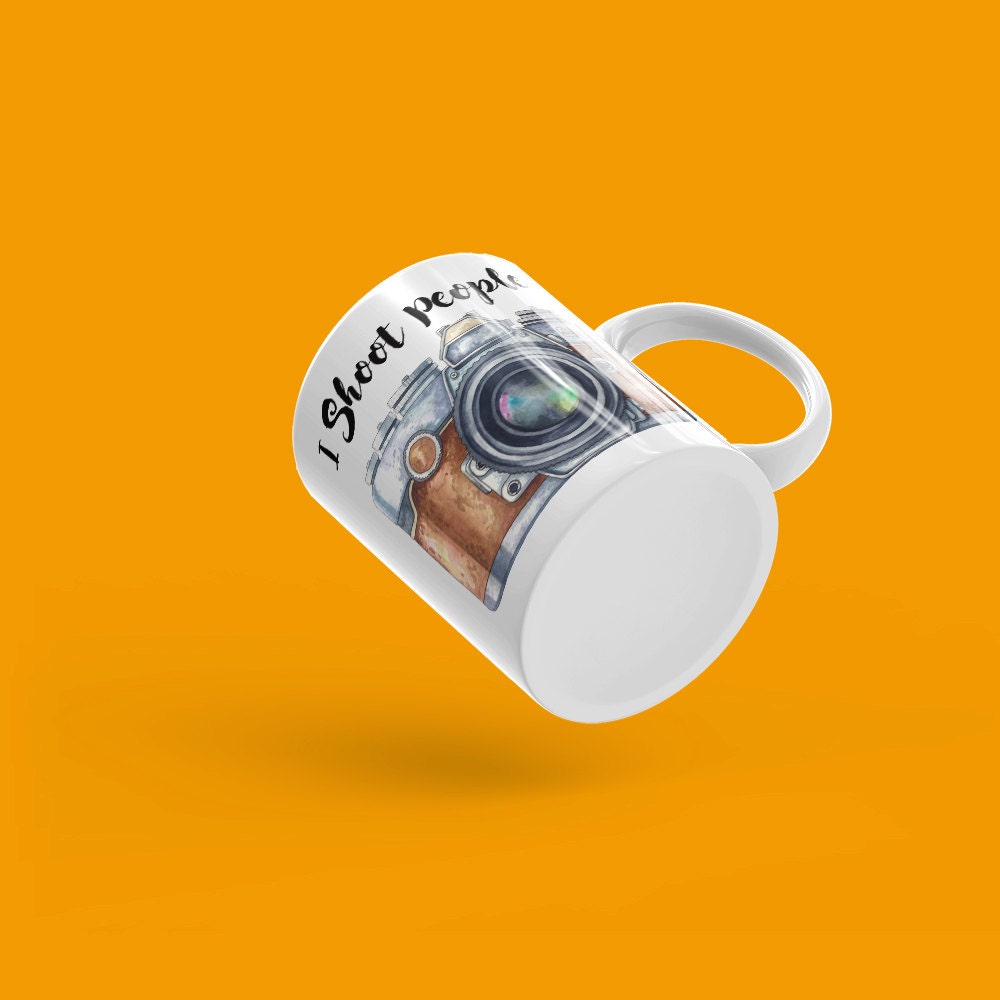 I Shoot People Photographer Mug - Funny Ceramic Camera Coffee Mug For Photographers