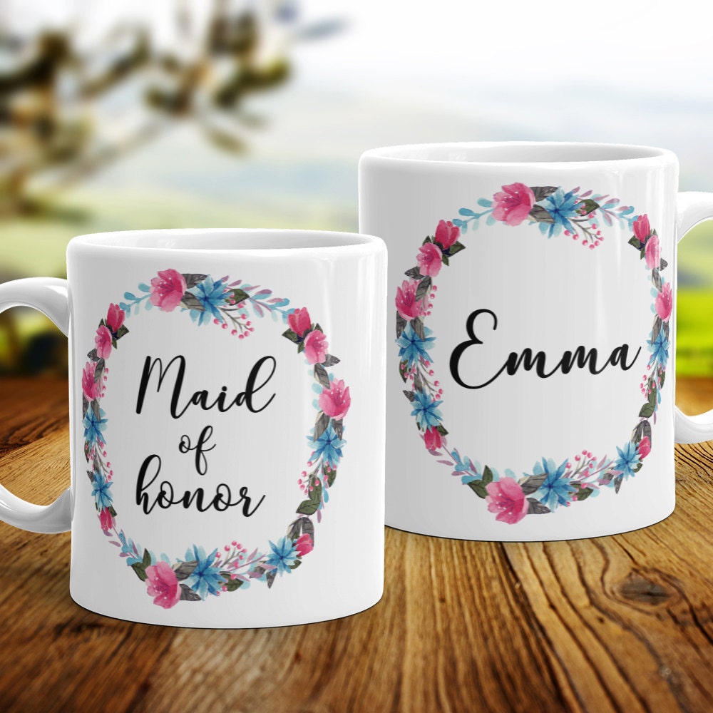 Custom Maid Of Honor Coffee Mug: Personalized Bridal Gift
