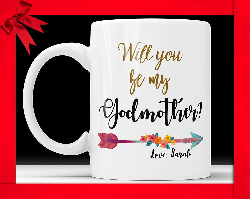 Will You Be My Godmother Coffee Mug - Godparent Proposal Gift