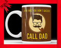 If at First You Don't Succeed Call Dad Mug - Funny Dad Gifts for Dad Fathers Day Gift Dad Gift from Daughter Fathers Day Mug Dad Coffee Cup