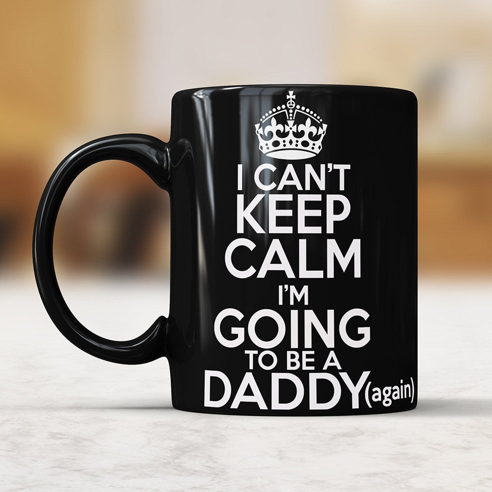 Daddy Again Mug: Pregnancy Reveal Gift for Dad-to-Be