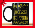 Best Boss in The Galaxy Black Coffee Mug - Funny Coffee Mug Perfect Gift For Boss