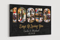 30th Anniversary Photo Collage Canvas: Custom Year Art Gift
