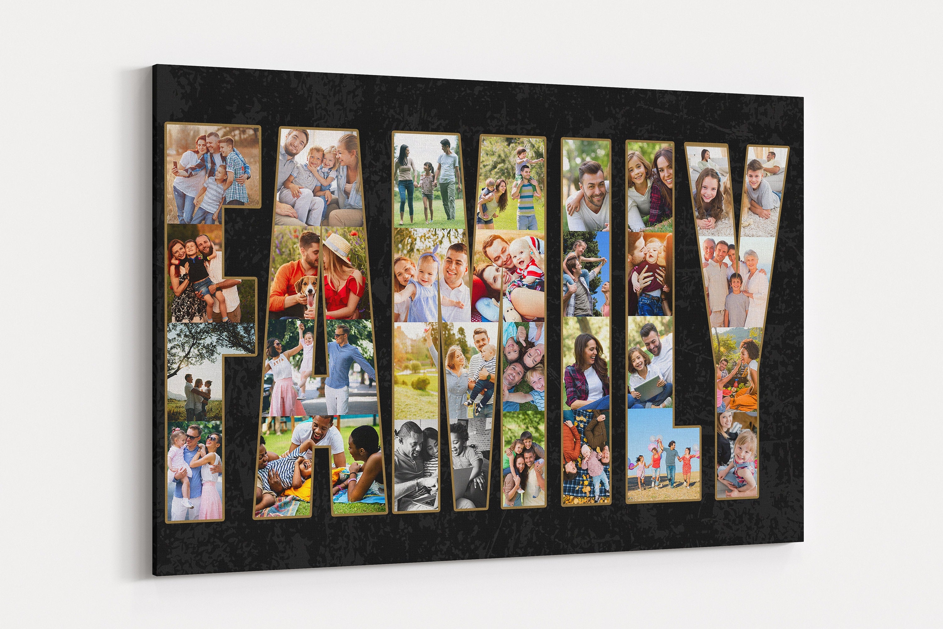 Family Photo Collage Family Canvas Wall Art Family Picture Frame Collage Custom Collage Personalized Wall Art Housewarming Gift Christmas
