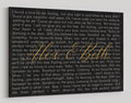 Personalized Wedding Song Lyrics Canvas Art: First Dance Gift