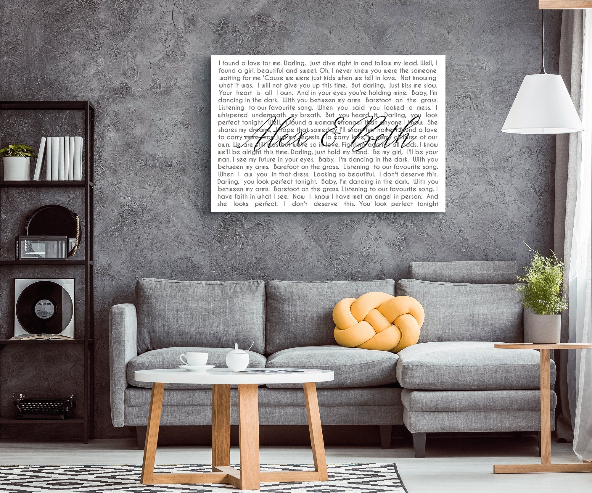 First Dance Canvas, Wedding Gift, Your Wedding Song Lyrics On Canvas, 1st Anniversary Gift, Personalized Anniversary Gift Wall Art