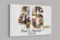 46th Anniversary Gifts Custom Collage Photo Canvas Personalized Wall Art Wedding Anniversary Gift 46 Years Married Gift Wife Husband Present