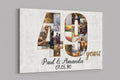 49th Anniversary Gifts Custom Collage Photo Canvas Personalized Wall Art Wedding Anniversary Gift 49 Years Married Gift Wife Husband Present