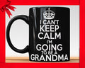 Pregnancy Reveal Black Coffee Mug - New Grandma Gift