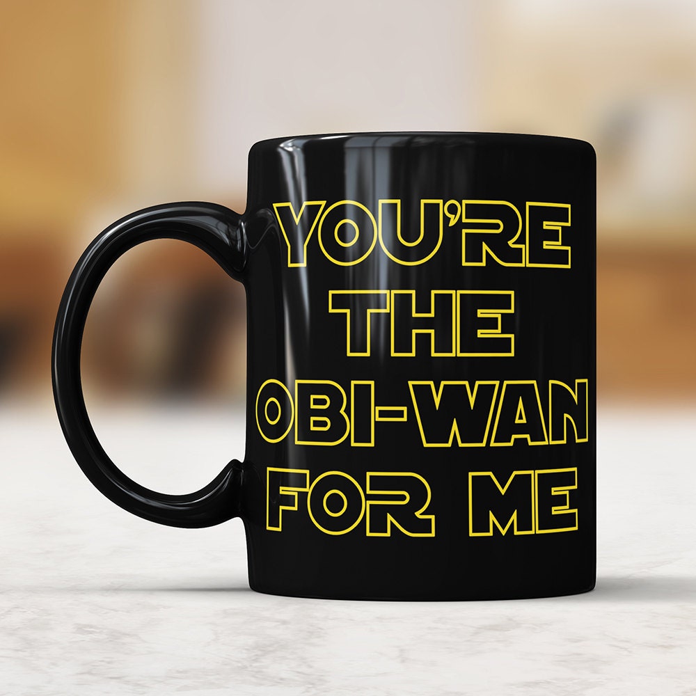 Obi Wan Black Coffee Mug - Funny Gift For Nerds