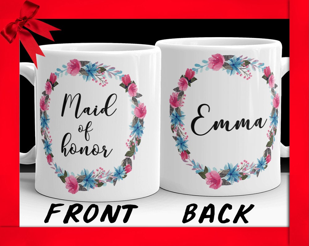 Custom Maid Of Honor Coffee Mug: Personalized Bridal Gift