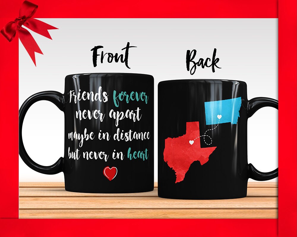 Personalized State Coffee Mug: Long Distance Relationship Gift