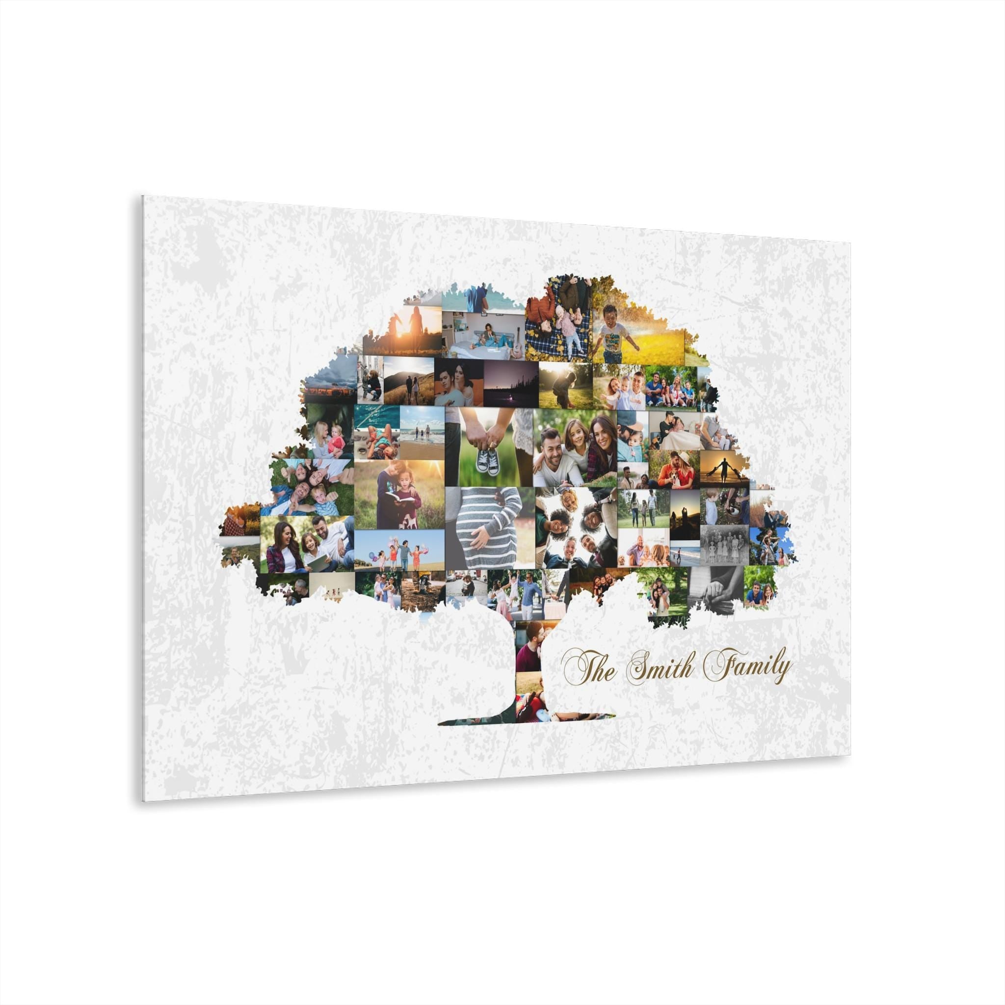Family Tree Photo Collage: Custom Acrylic Print Wall Art
