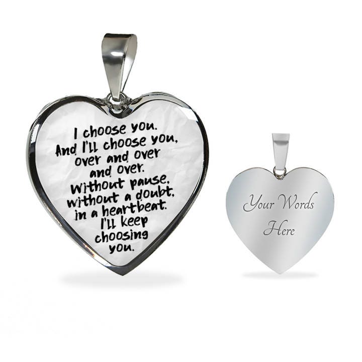 Personalized Love Note Necklace Love Message Pendant Wedding Vows Keepsake Love Gift For Wife Anniversary Necklace From Husband Gift To Her
