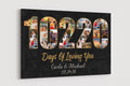 28th Anniversary Photo Collage Canvas: Custom Year Art Gift