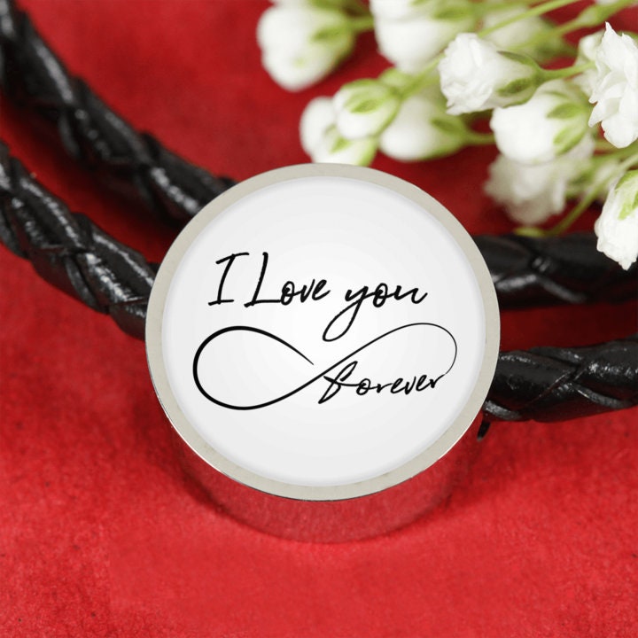 Anniversary Gifts For Men I Love You Forever Bracelet for boyfriend bracelet personalized charm Love Message Gifts For Husband Gift For Him