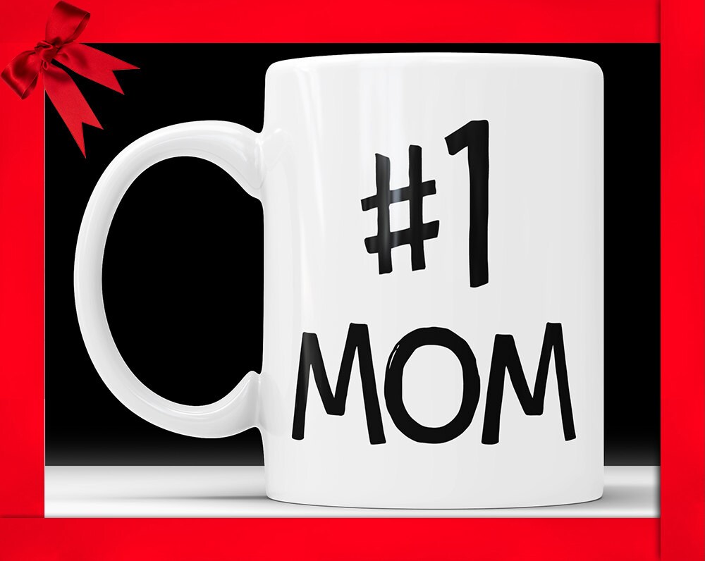 1 Mom Coffee Mug - Number One Mom Ceramic Coffee Cup Perfect Gift For Mother Mothers Day Gifts From Daughter Son