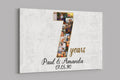 7th Anniversary Gifts Custom Collage Photo Canvas Personalized Wall Art Wedding Anniversary Gift 7 Years Married Gift Wife Husband Present