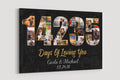 39th Anniversary Photo Collage Canvas: Custom Year Art Gift
