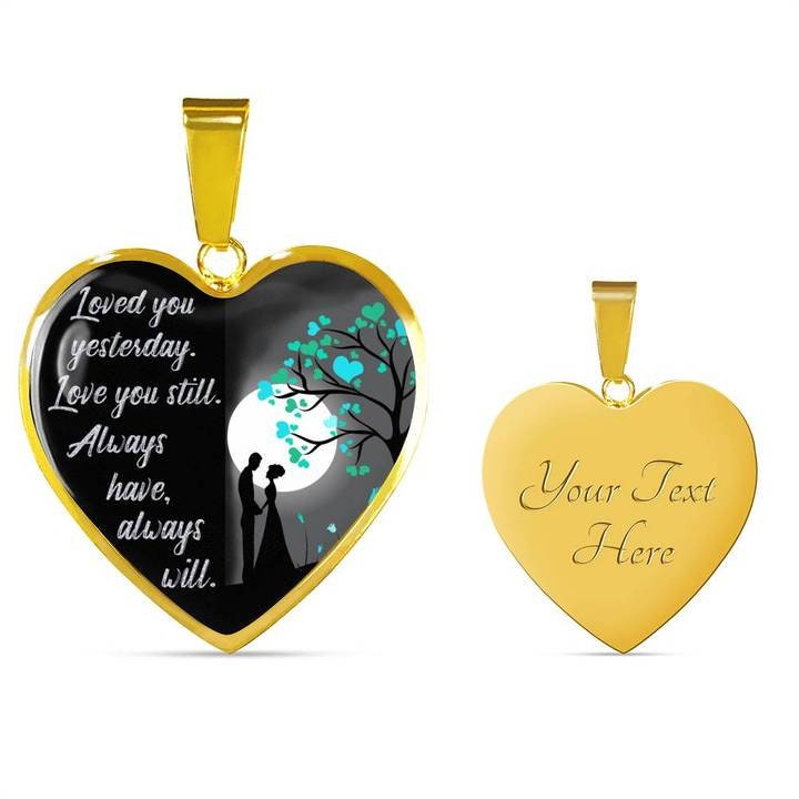 Wife Gift Birthday Wife Necklace Gold Silver Wife Heart Necklace Wife Quote Pendant Gift From Husband Anniversary Necklace Gift for wife