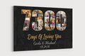 20th Anniversary Photo Collage Canvas: Custom Year Art Gift