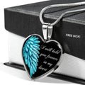 Angel Wing Memorial Necklace: Personalized Engraved Charm, USA Made