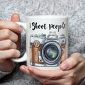 I Shoot People Photographer Mug - Funny Ceramic Camera Coffee Mug For Photographers
