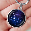 Libra Constellation Necklace: Surgical Steel Zodiac Charm Pendant
