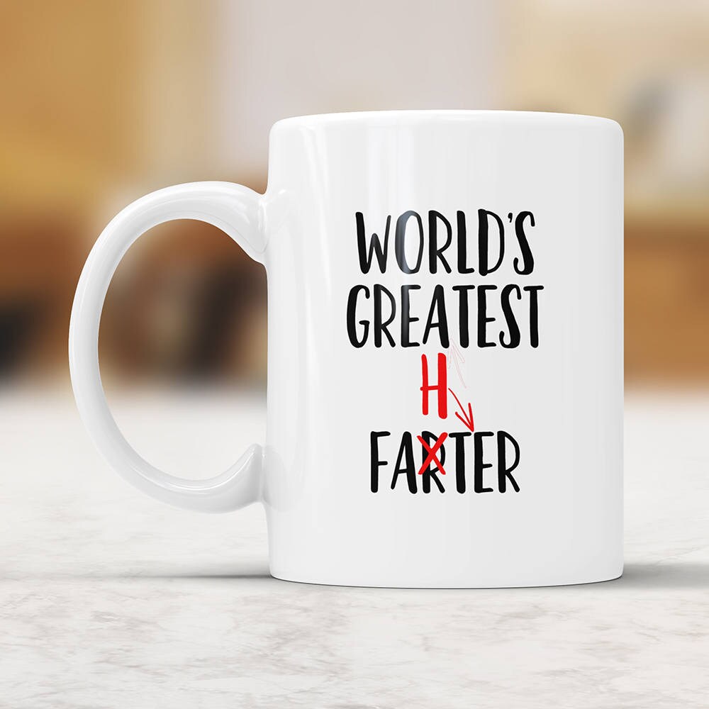 World's Greatest Farter - Fathers Day Gifts Coffee Mug For Father Fun Gift For Dad Gift For Men Gift For Husband Coffee Cup For Him Birthday