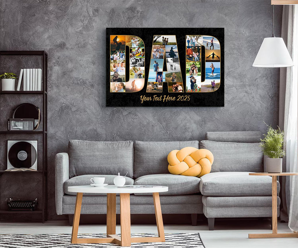 Father's day gift for husband - father's day gifts from kids, dad gift, dad photo collage canvas, father canvas, dad photo gift dad wall art