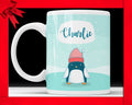 Personalized Penguin Mug: Custom Name Ceramic Cup