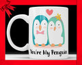 You're My Penguin Mug - Cute Penguin Coffee Mug With Hearts Perfect Valentines Day Gift From Girlfriend To Boyfriend Gift From Love