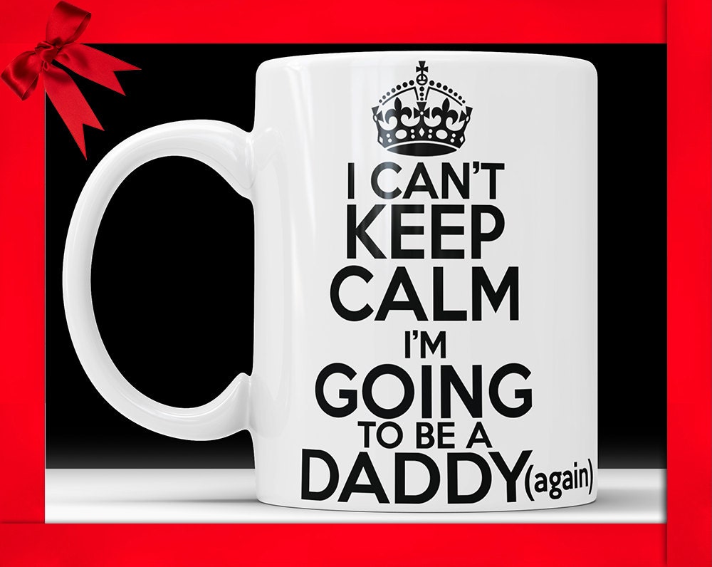 Daddy Again Mug: Pregnancy Reveal Gift for Second Time Dad