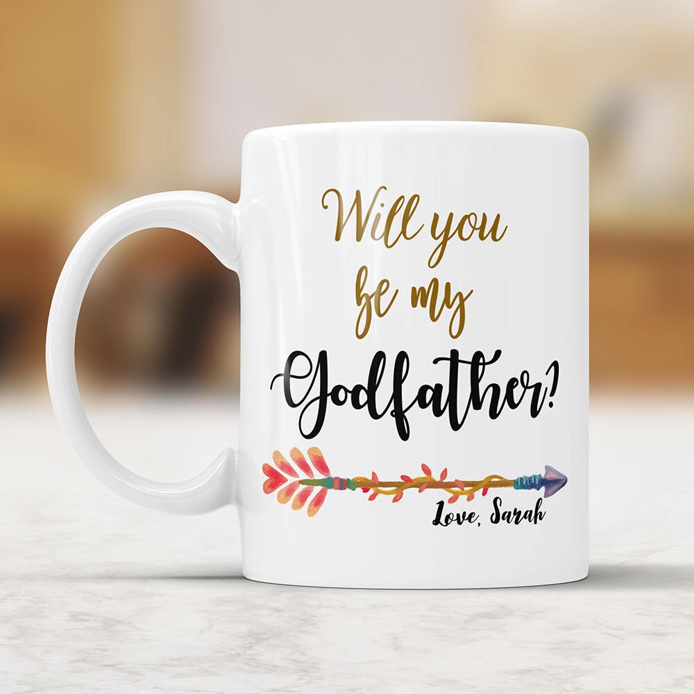 Will You Be My Godfather Coffee Mug - Godparent Proposal Gift