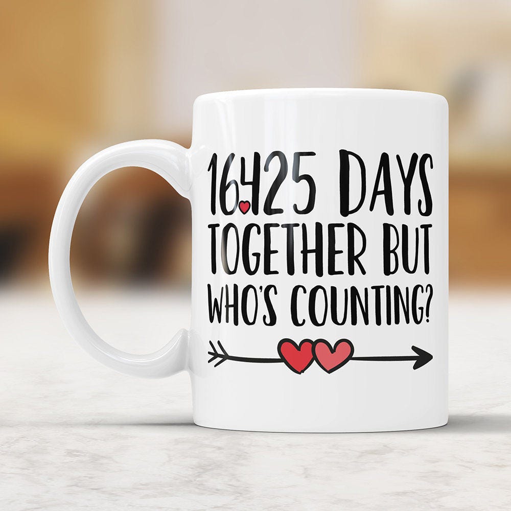 45th Anniversary Coffee Mug: 16425 Days Together Funny Gift