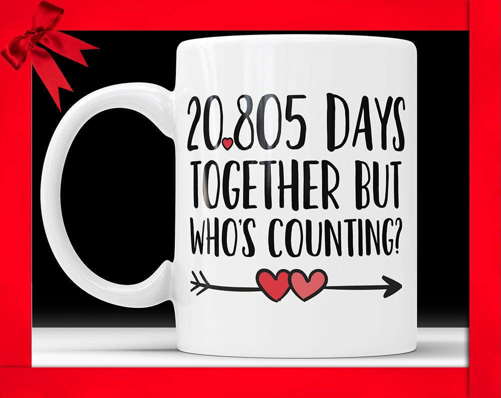 57th Anniversary Coffee Mug: 20,805 Days Together Funny Gift