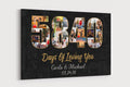 16th Anniversary Photo Collage Canvas: Custom Year Art Gift