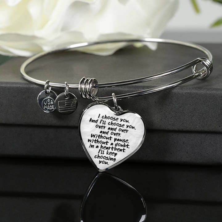 Personalized Love Note Bangle: 18k Gold Finish, Engraved Gift