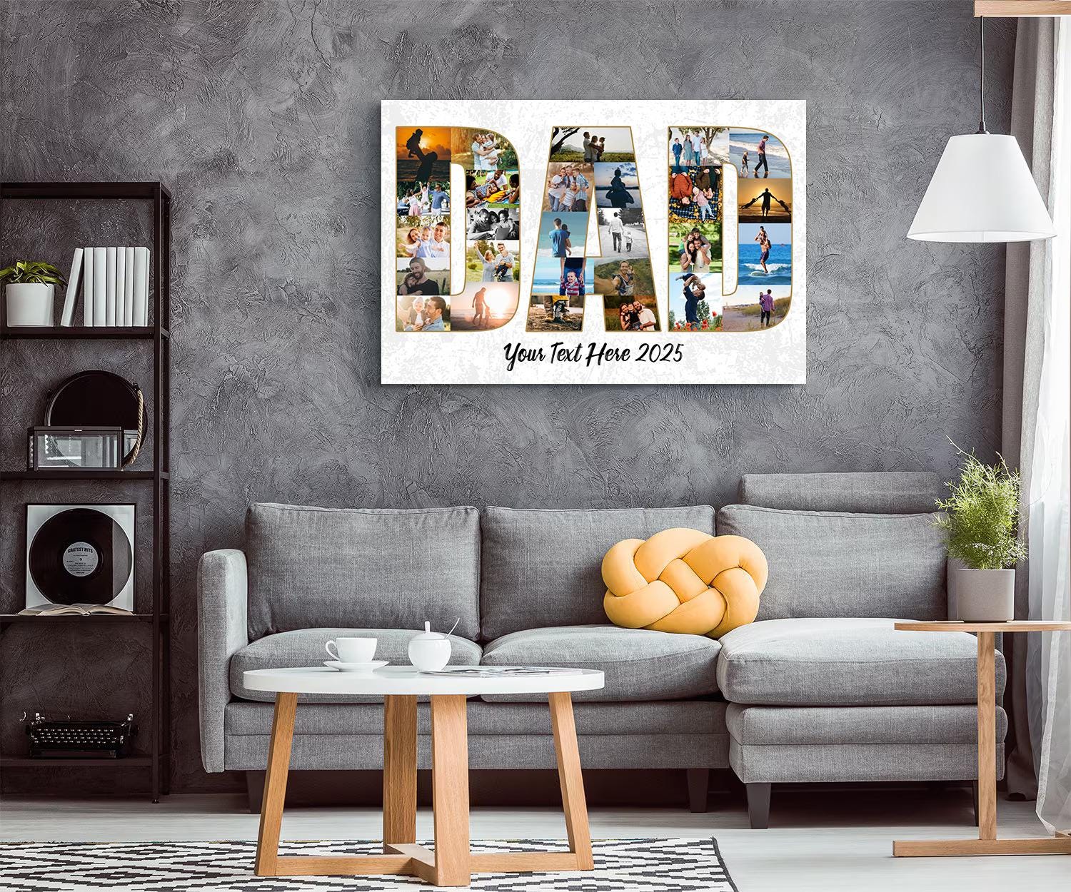 Custom Photo Collage Canvas Art - Dad Birthday Gift