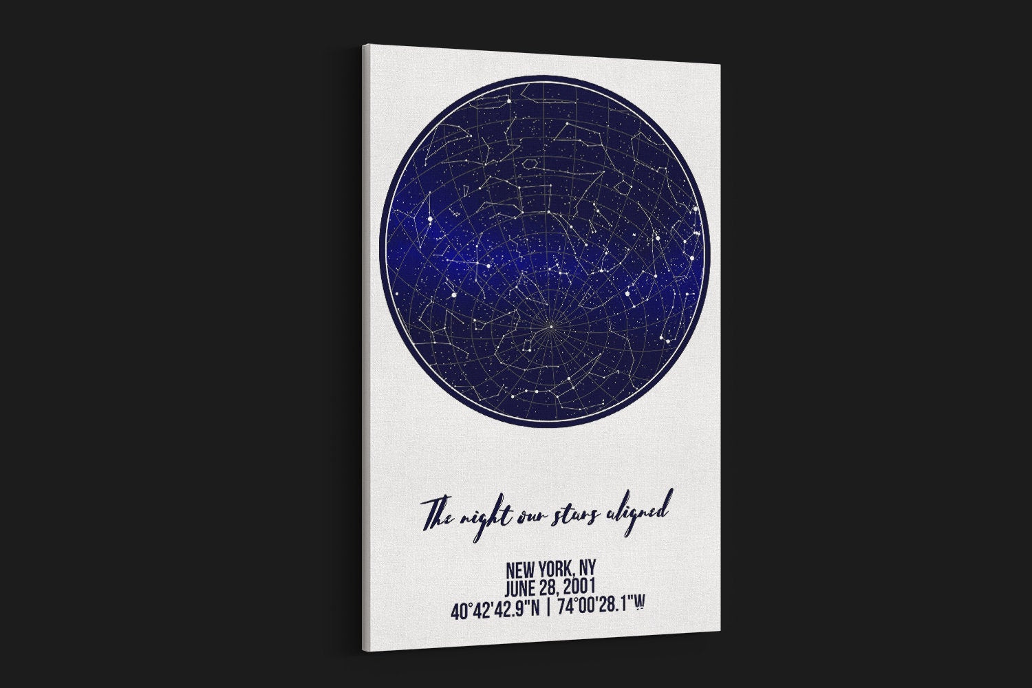 Celestial Star Chart Personalized 1 Year Anniversary Gift for Him Unique Wedding Present Custom Engagement Bridal Shower Bride and Groom Map