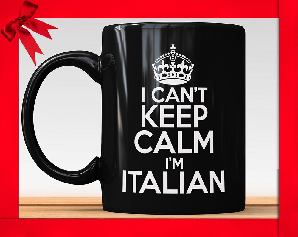 Funny Italian Black Coffee Mug - Gift for Italians