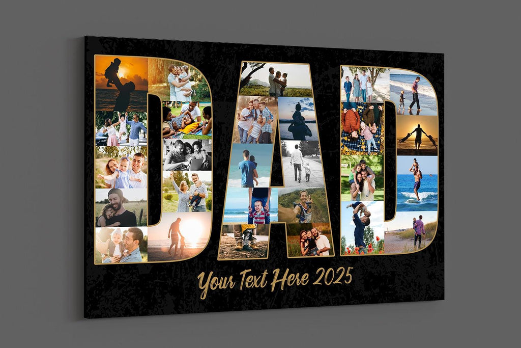 Father's day gift for husband - father's day gifts from kids, dad gift, dad photo collage canvas, father canvas, dad photo gift dad wall art