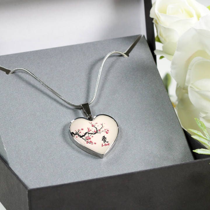 Love Necklace Gold Silver For Woman Heart Necklace For Women Gift From Love Anniversary Present For Wife Valentine's Day Gift Engraved Charm