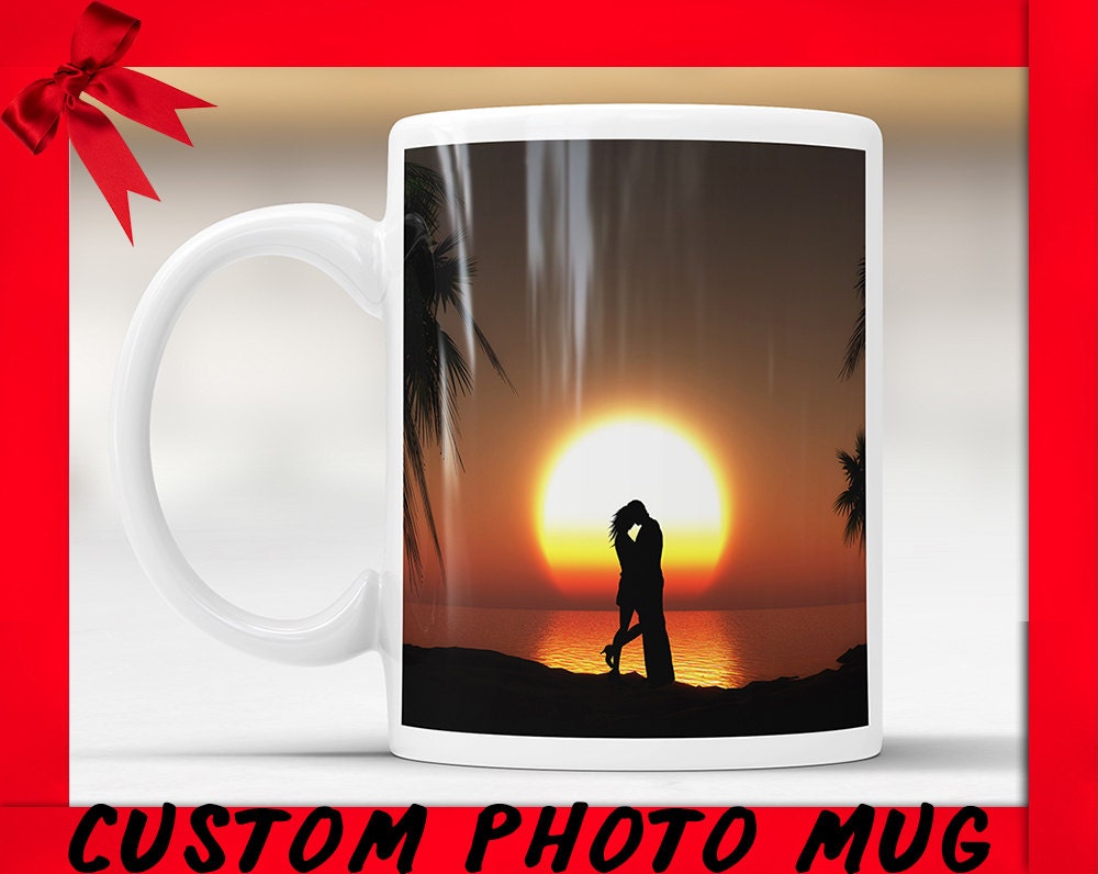 Custom personalized photo mug, customizable picture mug, insert photo coffee mug, photo mug gift, Anniversary Gift Custom Mug, Romantic Gift