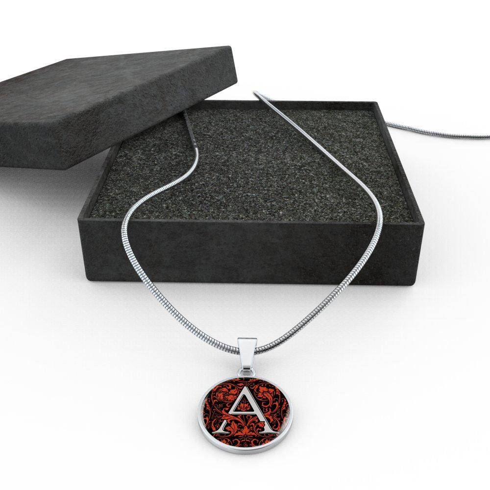 Initial A Necklace: Personalized Surgical Steel Pendant, Custom Alphabet Jewelry