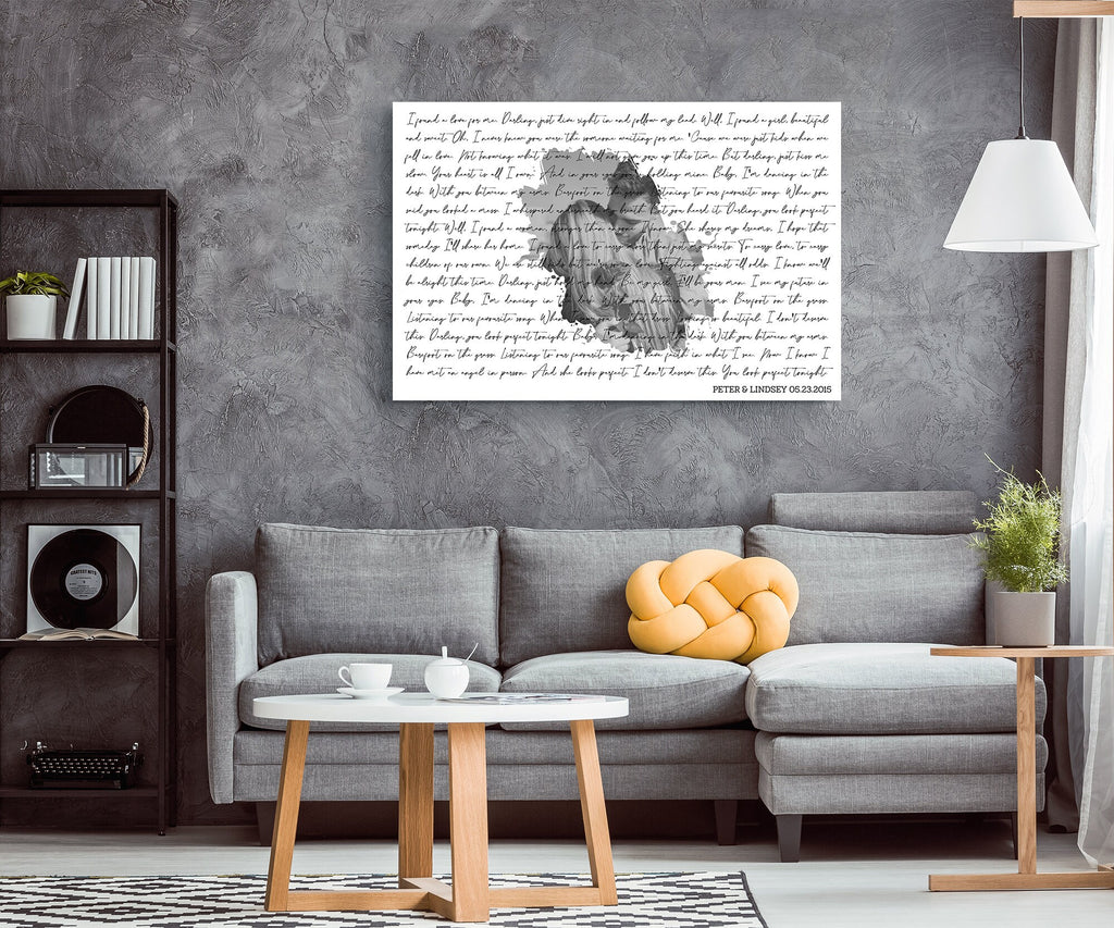Wedding First Dance Song Lyrics, Song Lyrics Canvas Art, 1st Anniversary Gift for Him, Custom Song Lyric Art, First Dance, 2nd Anniversary