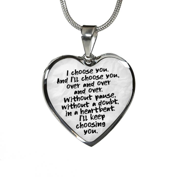 Personalized Love Note Necklace Love Message Pendant Wedding Vows Keepsake Love Gift For Wife Anniversary Necklace From Husband Gift To Her