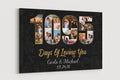 3rd Anniversary Photo Collage Canvas: Custom Year Art Gift