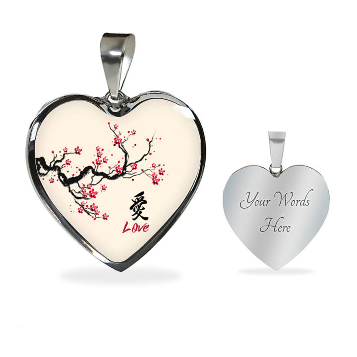 Love Necklace Gold Silver For Woman Heart Necklace For Women Gift From Love Anniversary Present For Wife Valentine's Day Gift Engraved Charm