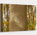 Personalized Wedding Anniversary Gift Engraved Tree Heart Present for Bride and Groom Customized Print Canvas Wall Art Custom For Couple